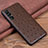 Funda Lujo Cuero Carcasa S07 para Oppo Find X2 Neo Marron