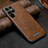 Funda Lujo Cuero Carcasa S07 para Samsung Galaxy S23 Ultra 5G Marron