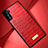 Funda Lujo Cuero Carcasa S08 para Samsung Galaxy S21 FE 5G Rojo