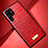 Funda Lujo Cuero Carcasa S08 para Samsung Galaxy S24 Ultra 5G Rojo