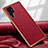 Funda Lujo Cuero Carcasa S09 para Samsung Galaxy S24 Ultra 5G Rojo