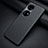 Funda Lujo Cuero Carcasa ST2 para Huawei P50 Negro