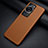 Funda Lujo Cuero Carcasa ST2 para Huawei P60 Pro Marron