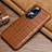 Funda Lujo Cuero Carcasa ST3 para Huawei P50 Marron