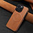 Funda Lujo Cuero Carcasa WZ1 para Apple iPhone 14 Pro Max Marron