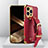 Funda Lujo Cuero Carcasa XD2 para Apple iPhone 14 Pro Max Rojo