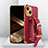 Funda Lujo Cuero Carcasa XD2 para Apple iPhone 15 Plus Rojo