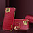 Funda Lujo Cuero Carcasa XD2 para Samsung Galaxy F12 Rojo