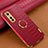 Funda Lujo Cuero Carcasa XD2 para Vivo Y73s 5G Rojo