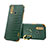 Funda Lujo Cuero Carcasa XD3 para Vivo Y17 Verde