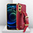 Funda Lujo Cuero Carcasa XD4 para Realme C33 Rojo