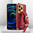 Funda Lujo Cuero Carcasa XD4 para Realme C51 Rojo