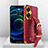 Funda Lujo Cuero Carcasa XD4 para Realme C55 Rojo