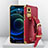 Funda Lujo Cuero Carcasa XD4 para Vivo X60 Pro 5G Rojo