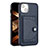 Funda Lujo Cuero Carcasa Y01B para Apple iPhone 14 Plus Azul