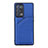 Funda Lujo Cuero Carcasa Y01B para Oppo Reno6 Pro 5G Azul