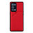 Funda Lujo Cuero Carcasa Y01B para Oppo Reno6 Pro 5G Rojo