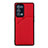 Funda Lujo Cuero Carcasa Y01B para Oppo Reno6 Pro+ Plus 5G Rojo