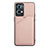 Funda Lujo Cuero Carcasa Y01B para Oppo Reno7 Pro 5G Oro Rosa