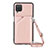 Funda Lujo Cuero Carcasa Y01B para Samsung Galaxy A12 Nacho Oro Rosa