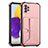 Funda Lujo Cuero Carcasa Y01B para Samsung Galaxy A52s 5G Oro Rosa