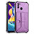 Funda Lujo Cuero Carcasa Y01B para Samsung Galaxy M11 Morado