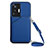 Funda Lujo Cuero Carcasa Y01B para Vivo X70 Pro 5G Azul