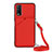 Funda Lujo Cuero Carcasa Y01B para Vivo Y12G Rojo