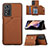 Funda Lujo Cuero Carcasa Y01B para Xiaomi Mi 11i 5G (2022) Marron