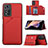 Funda Lujo Cuero Carcasa Y01B para Xiaomi Mi 11i 5G (2022) Rojo