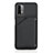 Funda Lujo Cuero Carcasa Y01B para Xiaomi Redmi Note 9 4G Negro