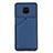 Funda Lujo Cuero Carcasa Y01B para Xiaomi Redmi Note 9 Pro Azul