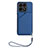 Funda Lujo Cuero Carcasa Y02B para Huawei Honor X8a 4G Azul