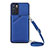 Funda Lujo Cuero Carcasa Y02B para Oppo Reno6 5G Azul