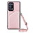 Funda Lujo Cuero Carcasa Y02B para Oppo Reno6 Pro+ Plus 5G Oro Rosa