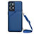 Funda Lujo Cuero Carcasa Y02B para Oppo Reno7 Pro 5G Azul