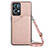 Funda Lujo Cuero Carcasa Y02B para Oppo Reno7 Pro 5G Oro Rosa