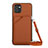 Funda Lujo Cuero Carcasa Y02B para Samsung Galaxy A03 Marron