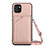 Funda Lujo Cuero Carcasa Y02B para Samsung Galaxy A03 Oro Rosa