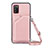 Funda Lujo Cuero Carcasa Y02B para Samsung Galaxy A03s Oro Rosa