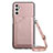 Funda Lujo Cuero Carcasa Y02B para Samsung Galaxy A04s Oro Rosa