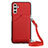 Funda Lujo Cuero Carcasa Y02B para Samsung Galaxy A04s Rojo