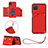 Funda Lujo Cuero Carcasa Y02B para Samsung Galaxy A12 5G Rojo