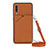 Funda Lujo Cuero Carcasa Y02B para Samsung Galaxy A30S Marron