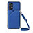 Funda Lujo Cuero Carcasa Y02B para Samsung Galaxy A32 4G Azul