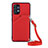 Funda Lujo Cuero Carcasa Y02B para Samsung Galaxy A32 4G Rojo