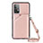 Funda Lujo Cuero Carcasa Y02B para Samsung Galaxy A52 4G Oro Rosa