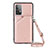 Funda Lujo Cuero Carcasa Y02B para Samsung Galaxy A52s 5G Oro Rosa