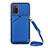 Funda Lujo Cuero Carcasa Y02B para Samsung Galaxy F02S SM-E025F Azul