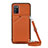 Funda Lujo Cuero Carcasa Y02B para Samsung Galaxy M02s Marron